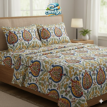 Cotton & Printed  Bedsheets with Pillow Covers
