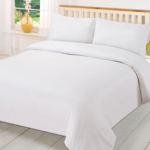 white Bedsheet with pillow Covers