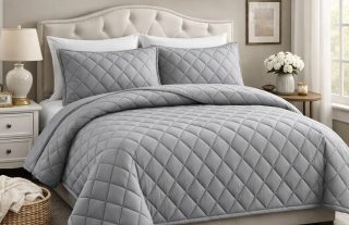 Premium Quilted Weighted Blanket Set with 2 Pillow Covers