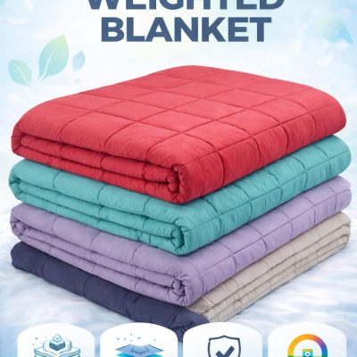 Luxury Quilted Weighted Blanket – Various Colors & Designs