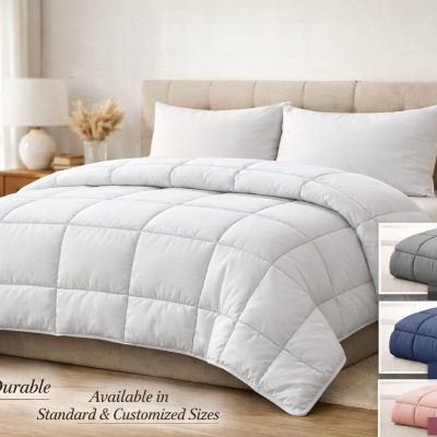 Quilted Cotton Fabric Comforter with 2 Pillow Cover